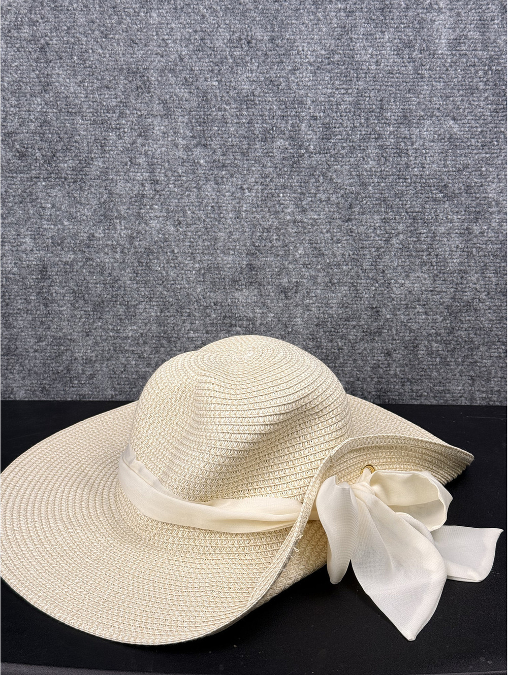 Giani Bernini Women's Wide Brim Straw Hat with Ribbon Bow